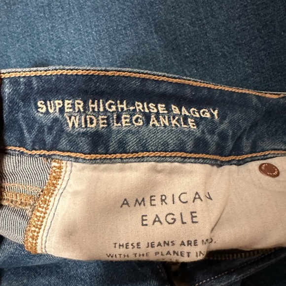 AE wide leg jeans medium wash - Picture 5 of 6